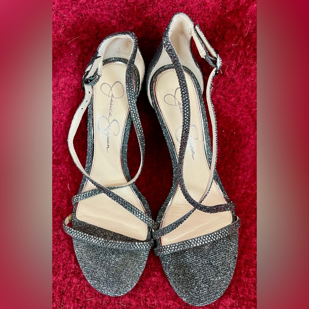 Jessica Simpson Sparkly Gray Heel